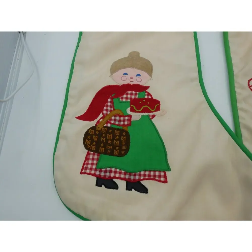 House of Hatten Joyce Miller Christmas Stockings Santa and Mrs. Claus Pair